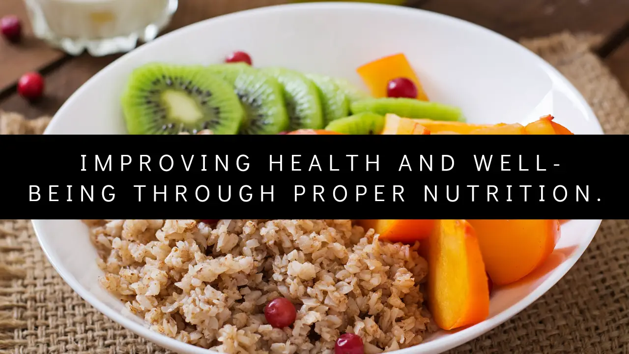 How to improve health through proper nutrition.