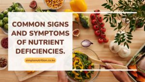 Common Signs and Symptoms of Nutrient Deficiencies.