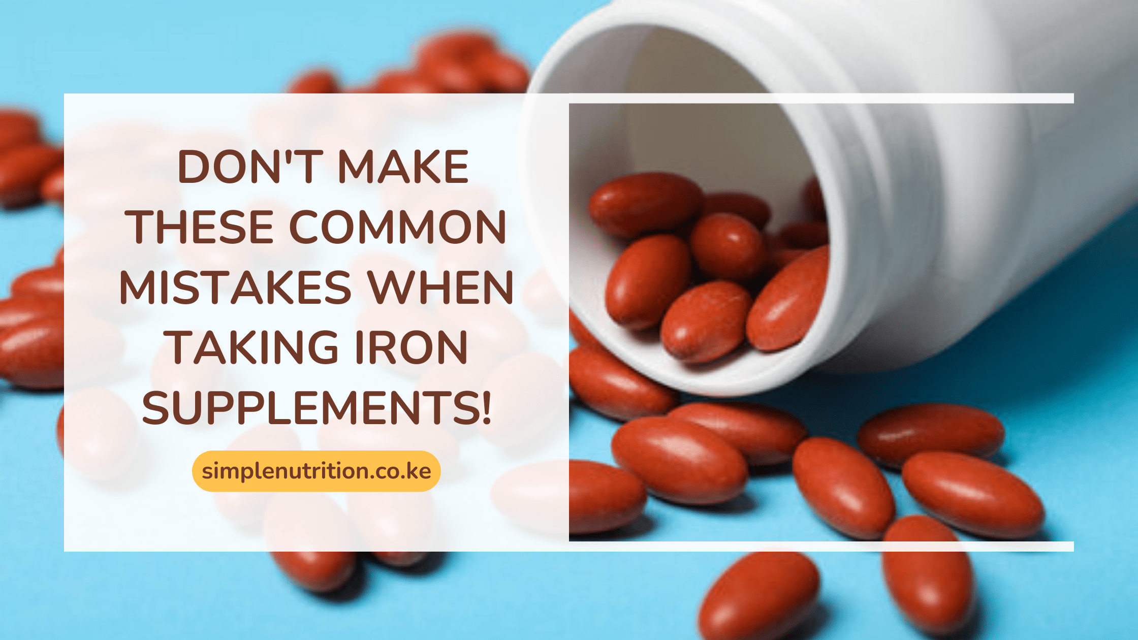 Iron supplements! Don’t make these mistakes when taking them.